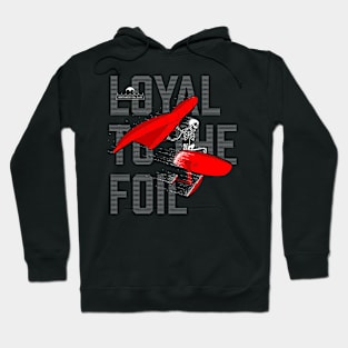 Northwest Foil Club: LOYAL / Red & White (Background text) Hoodie